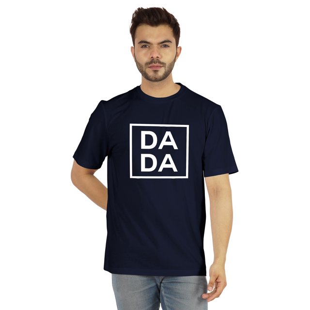 Inkmeso Men's Graphic Printed Da Da€ Quotes First Time Daddy Tshirt Cotton Jersey Tee