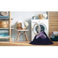 thumbnail image 2 of Ahgly Company Tapis d'Intérieur Rond Lavable en Machine Transitionnel Bleu Nuit, 3 Pieds Rond, 2 of 7