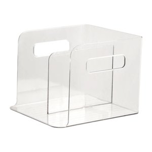 Tnarru Clear Desktop Bookshelf Librairie rack décoratif simple avec poignées Display Étagère Bibliothèque pour Dorm Home Office Table CD