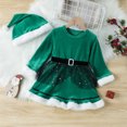 thumbnail image 1 of LSLJS Robe de Noël pour Tout-Petite Fille, Robe à Manches Longues pour Filles avec Coutures, Ensemble Robe et Bandeau pour Enfants, Robes de Jeu pour Filles, 1 of 9