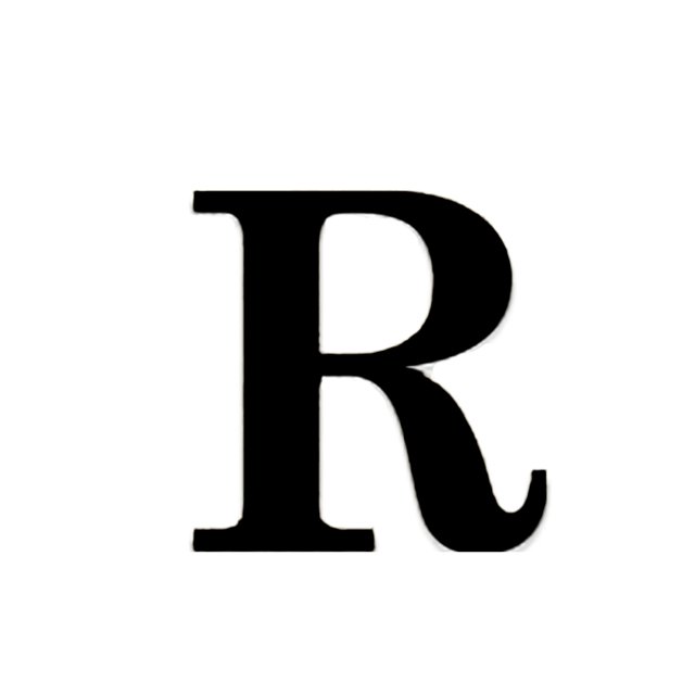 Transemion English Letters Mirror Sticker 3D Acrylic Alphabet Mirrored Decals DIY Room Home Decoration Wallpaper by Black letter R