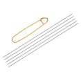 thumbnail image 1 of Uxcell 5Pcs Knitting Needle 1.2mm Diameter 6 Inches Stainless Steel Double Pointed Needles with Stitch Holder, 1 of 5
