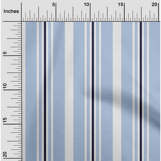 oneOone Georgette Viscose Fabric Stripe Print Fabric By Yard 42 Inch Wide