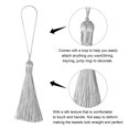 thumbnail image 3 of Unique Bargains 6.5' Silky Bookmark Tassels with Loop for DIY Craft Accessory, 8Pack Grey, 3 of 5