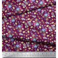 thumbnail image 3 of Soimoi Pink Velvet Fabric Leaves,Insect & Floral Artistic Decor Fabric Printed BTY 58 Inch Wide, 3 of 3