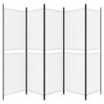 thumbnail image 2 of vidaXL 5-Panel Room Divider White 250x180 cm Fabric, 2 of 5