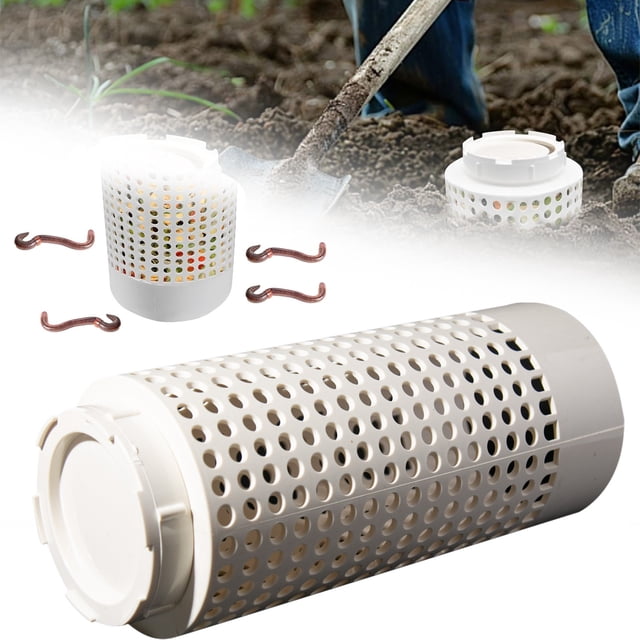 In Ground Worm Composter Compost With Vent Holes Worm Kit Outdoor Vermicomposting Container For Experienced Gardening Enthusiasts Yard Fish Pond,1 Earthworm Compost Bin