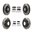 thumbnail image 1 of Transit Auto Front Rear Coated Drilled Slotted Disc Brake Rotors and Ceramic Pads Kit for Car 2013-2015 Hyundai Veloster Turbocharged KDT-100311, 1 of 11