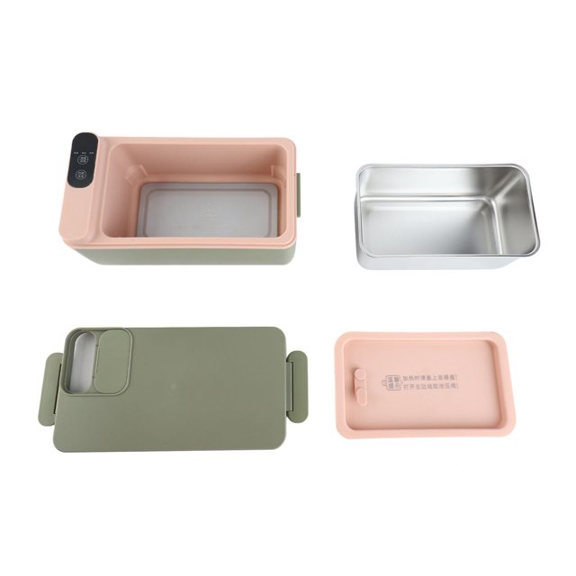 Electric Lunch Box,1L Capacity Stainless Steel Portable Electric Heating Lunch Box Electric Food Warmer Box Food Heater Lunchbox for Office School Travel Work