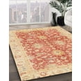 thumbnail image 2 of Ahgly Company Tapis d'Intérieur Carré Abstrait Orange Vif, 3 Pieds Carré, 2 of 6