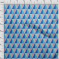 thumbnail image 4 of oneOone Polyester Spandex Medium Blue Fabric Geometric Craft Projects Decor Fabric Printed By The Yard 56 Inch Wide, 4 of 4