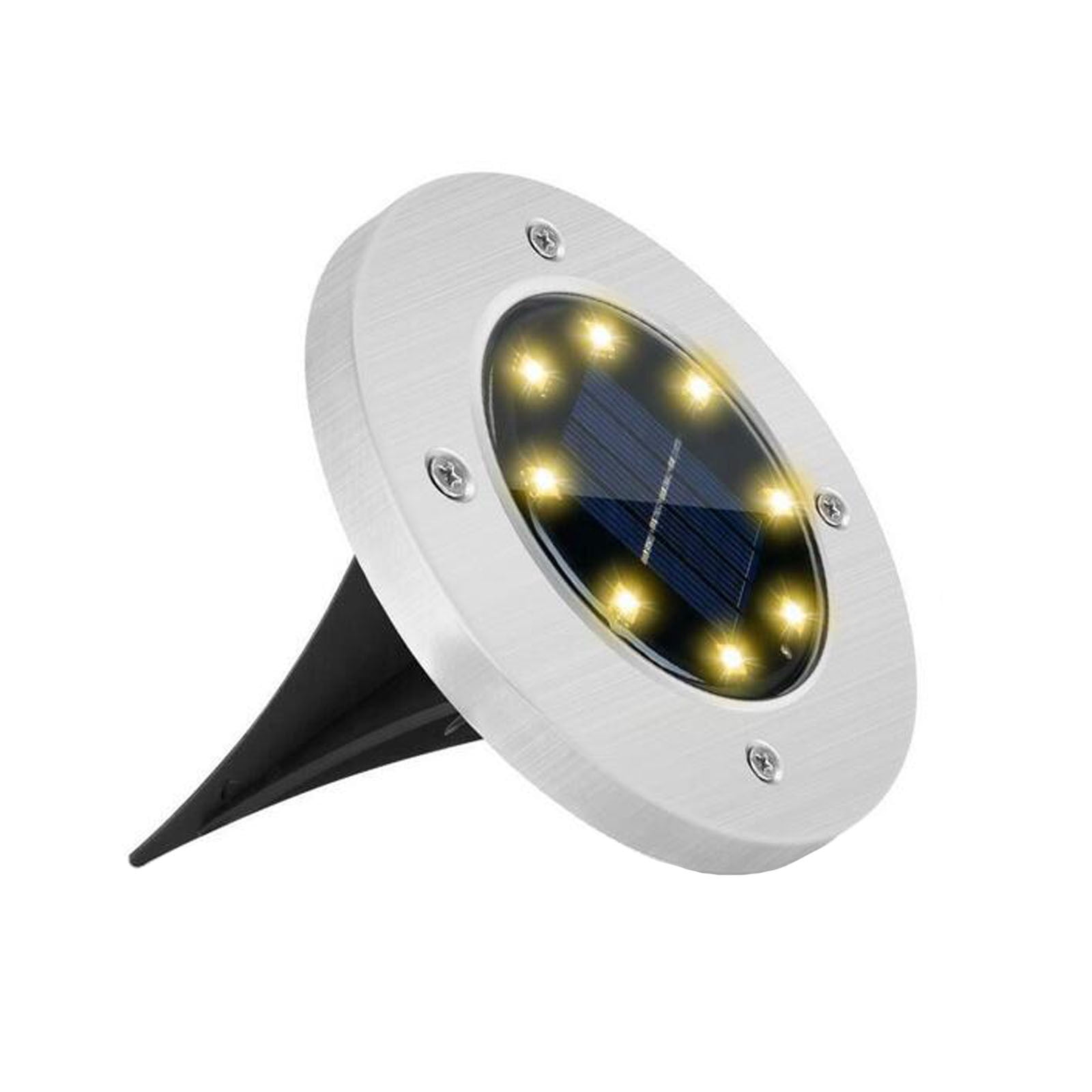 TopLLC Solar Lights Outdoor Lights Outdoor With 16LEDs Frosted Ground Lights Outdoor Solar Powered Waterproof Garden Lights for Yard Patio Lawn