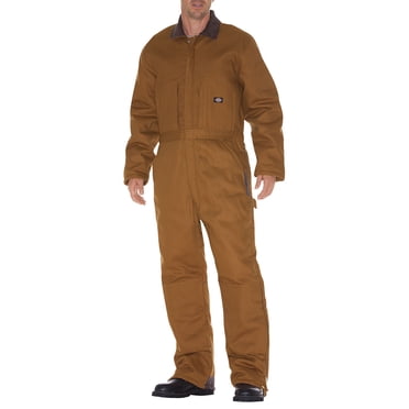 Dickies Mens Duck Insulated Coveralls, 2X Tall, Brown Duck