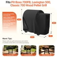 thumbnail image 2 of Gaspro Grill Cover Fits Pit Boss 700FB, Lexington 500, Classic 700 Wood Pellet Grill, Waterproof Grill Cover with Special Zipper Design and Drawstring, Heavy Duty 600D Fabric, Black, 2 of 11
