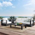 thumbnail image 1 of Modway Tahoe Outdoor Patio Powder-Coated Aluminum 3-Piece Set in Gray White, 1 of 10
