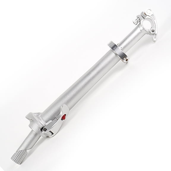 Potence de Vélo Pliable CNC en Alliage d'Aluminium Léger - Hauteur Verticale de 28,6 mm, Design Dentelé, Mécanisme à Pliage à Gauche, Fini Argenté - Fabrication Durable et Précise pour Vélos Électriques et Cyclisme Extérieur