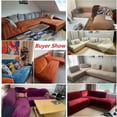 thumbnail image 3 of Velvet Sofa Cover Thick Elastic 1/2/3/4 Seater Sofa Cover for Living Room Velvet Plush L Shaped Corner Sofa Cover Couch Cover, 3 of 7