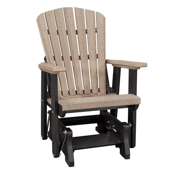 American Furniture 515WWBK Fauteuil Berçant Weatherwood avec Base Noire