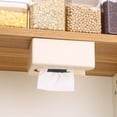 thumbnail image 2 of Dvruxg Wall Mounted Tissue Box Holder, Punch-Free Kitchen Bathroom Paper Organizer(Beige), 2 of 5
