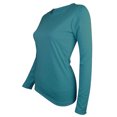 thumbnail image 2 of MeetoTime Womens T-Shirt Basic Long Sleeve Crew Neck Solid Color Tee Tops Blouse Casual Tunic Tops, 2 of 4