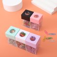 thumbnail image 3 of Transparent Plastic Paperclip Holder - Desktop Dispenser, Large Capacity, Easy to Operate, For Office Supplies, 3 of 5