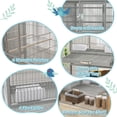 thumbnail image 4 of PawHut Divided Breeder Bird Cage with Rolling Stand Removable Tray Grey 40"H, 4 of 10