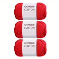 thumbnail image 1 of Unbranded Fil Mélangé Coton-Nylon Couleur Unie, 3 Écheveaux, 1 of 5