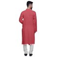 thumbnail image 3 of Atasi Solid Designer Long Kurta Shirt Asymmetric Cut Full Sleeve Kurta For Men-XXXX-Large, 3 of 6