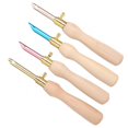 thumbnail image 2 of 4pcs Portable Punch Needle Knitting Embroidery Pen Wooden Handle for Sewing Felting DIY Craft Handwork, 2 of 14