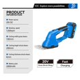 thumbnail image 3 of 2 In 1 Electric Hedge Trimmer 20V Cordless Lawn Mower Battery Pruner Garden Tools Shears Shrub Trimmer For Grass ,Easy to Use, 3 of 7