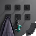 thumbnail image 2 of CEHVOM 5Pcs Bathroom Kitchen Self Adhesive Hook Towel And Robe Brushed Stainless Steel Clearance, 2 of 5