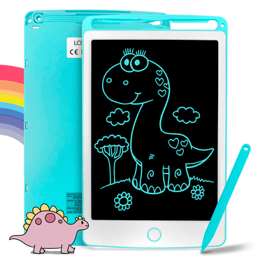 Richgv Tablette d'Écriture LCD, Tablette Graphique Électronique de 10 Pouces, Bloc de Dessin, Tableau de Gribouillage, Cadeaux pour Enfants et Adultes, Bleu 10 Pouces