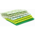 thumbnail image 4 of 7 Pieces Cotton Fabric Flower Supplies Kits Print Colorful Quarters Bundle SewingQuilting Crafting Mixed Style Patchwork Set Green, 4 of 8