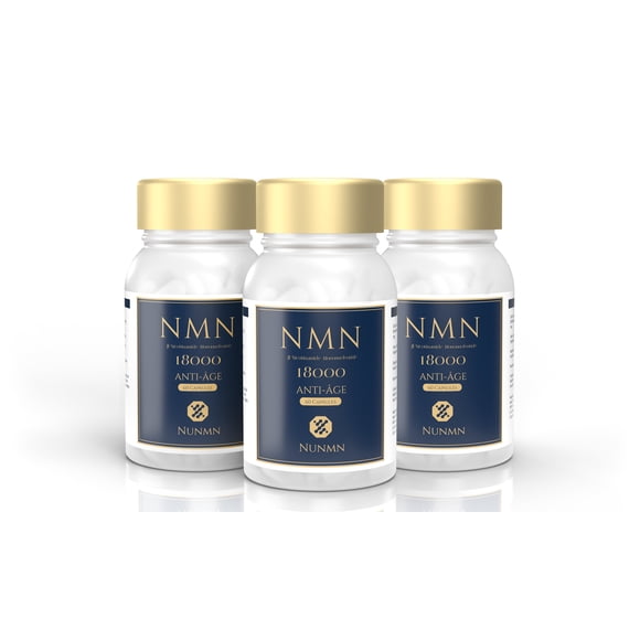 NMN Supplement 18000 NAD+ Booster Nicotinamide Mononucleotide 99.5% Purity x 3 bottles