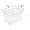 thumbnail image 4 of Sterilite 45L Hinged Lid White Storage Box, 4 of 8