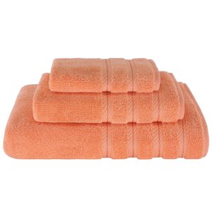 American Soft Linen 3 Piece, 100% Genuine Turkish Cotton Premium & Luxury Towel Sets - Malibu Peach