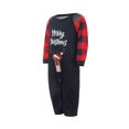 thumbnail image 4 of Diconna Ensemble de Pyjamas de Noël pour la Famille Imprimé Lettre Manches Longues Col Rond Hauts Pantalon à Carreaux, 4 of 9