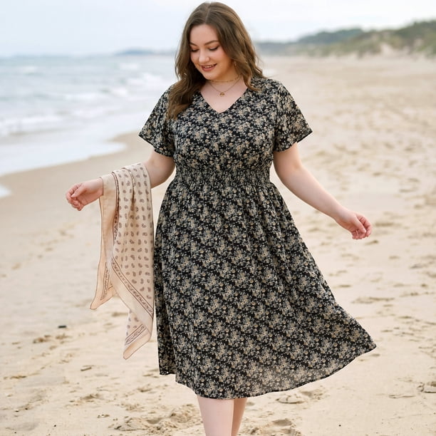 where to buy black dress Saint + Sofia | Women's Esme Zip Up | Dress | Navy a V neckline Throwback Thursday: A-Line Silhouette Color:Wisteria YGroup_704036