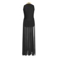thumbnail image 3 of Moggemol Robe de Danse Sans Manches pour Filles Robe de Danse Contemporaine Fendue Longue Jupe Noire Bleue 6, 3 of 4