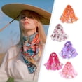 thumbnail image 4 of letairis Mode Été Femmes Foulard à Imprimé Floral Accessoire Léger et Stylé Rouge rose 1 Ensemble, 4 of 6