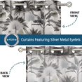 thumbnail image 4 of Vargottam Tropical Tree Print Sheer Curtains for Short Windows - Set of 2 Panels, 63", Grommet Top, Printed Georgette, Light Filtering Drapes for Kitchen or Bedroom, 4 of 9
