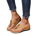 thumbnail image 4 of DPTALR Sandales de Plage d'Été pour Femmes à Talon Compensé Pantoufles Sandales Décontractées Sandales de Plage Chaussures pour Femmes, 4 of 9