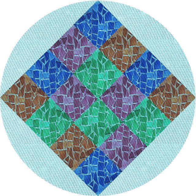 Ahgly Company Tapis d'Intérieur Ronds Transitionnels Lavables à la Machine, Bleu Acier, 4 Pieds Rond