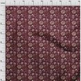 thumbnail image 4 of oneOone Georgette Viscose Maroon Fabric English Breakfast Sewing Material Print Fabric By The Yard 42 Inch Wide, 4 of 5