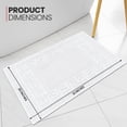 thumbnail image 4 of Canadian Linen Everest Bathmats, 2 Pack, 20"x30", Soft Absorbent Cotton Washable Lightweight Quick Dry Bathroom Tub Mats with Greek Key Design, White, 4 of 9