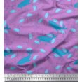 thumbnail image 1 of Soimoi Poly Georgette Fabric Fishing Hook,Fish & Whale Ocean Fabric Prints by Yard 42 Inch Wide, 1 of 3