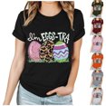 thumbnail image 1 of Économies de Printemps! CEHVOM Chemises de Pâques pour Femmes 2024, Hauts de Pâques Amples Grande Taille, T-Shirt Graphique Joyeuses Pâques à Manches Courtes Col Rond, T-Shirt Enseignant de Pâques, T-Shirt Lapin de Pâques pour Femmes, 1 of 3
