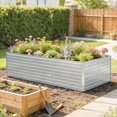 thumbnail image 2 of Outsunny Galvanized Raised Garden Bed, 8' x 4' x 2' Planter Box, Silver, 2 of 10