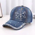 thumbnail image 1 of Custom Rhinestone Denim Baseball Cap For Men And Women Fashionable Sun Hat For Parties And Casual Wear Baseball Caps for Women Fashionable Car Hat Make Space Great Again Hat Cool Hat Hat Racks for, 1 of 2