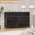 Towallmark Commode Moderne de 45 Pouces de Large à 10 Tiroirs en Tissu ...